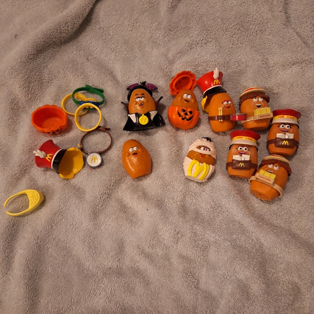 McDonald's Halloween Potato Head Figures - Orange, Red, Yellow